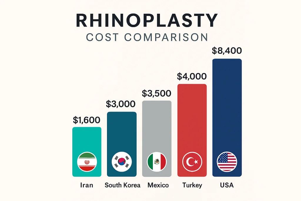 Rhinoplasty cost comparison chart - Iran Rhinoplasty Price Comparison